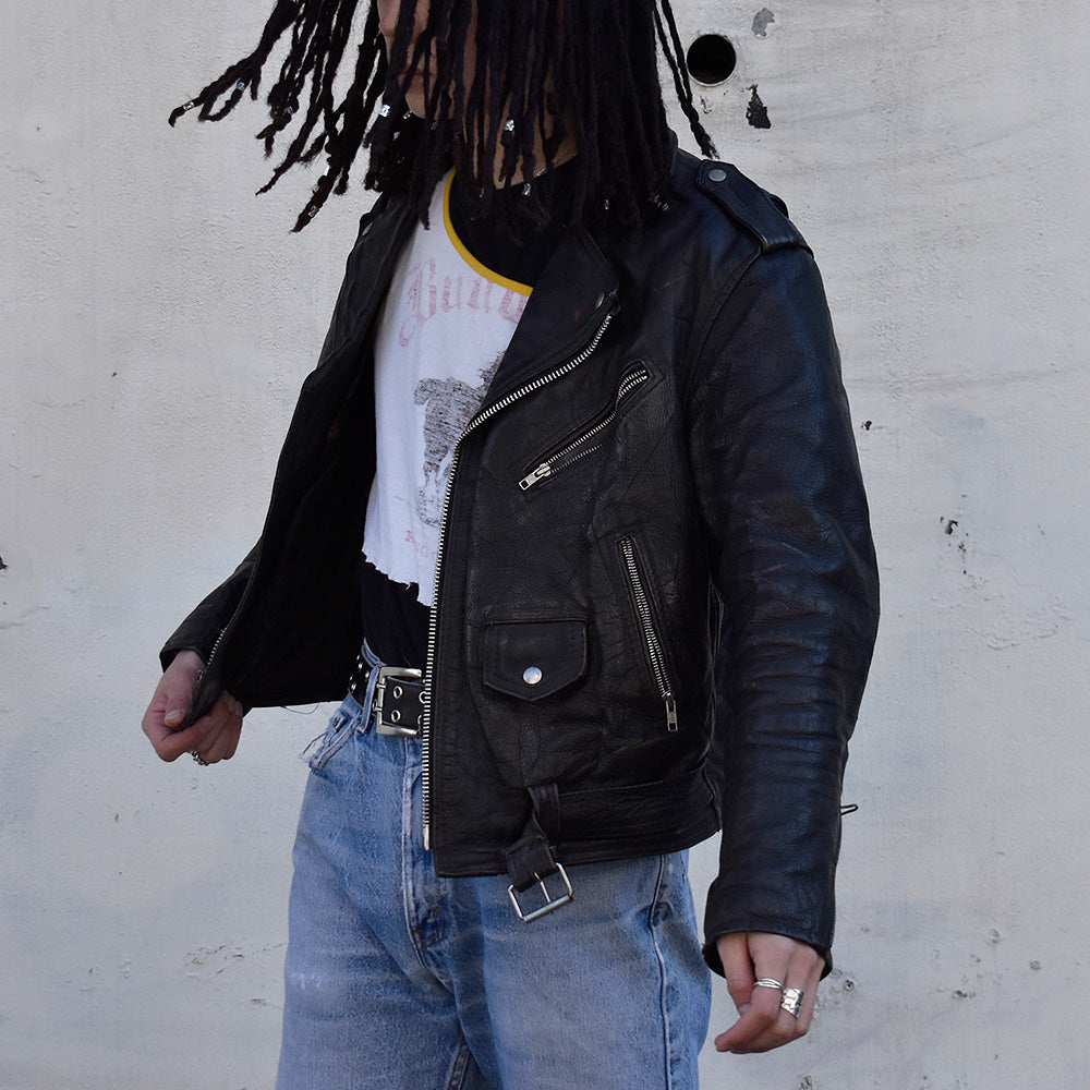 80's LEATHER 2000 ライダース レザージャケット 231204H