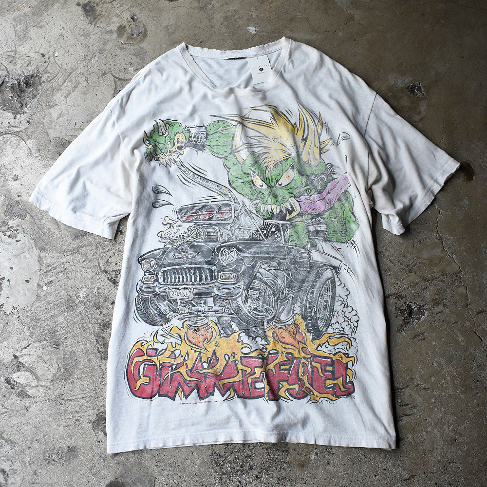 90's METALLICA×Ed Roth “GIMMEFUEL” North American Tour ダメージTシャツ 240703H