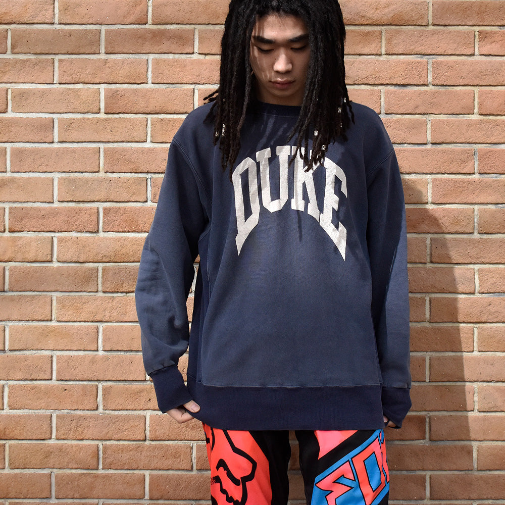 90's the cotton exchange “DUKE” ナス紺 2トーン！ リバースタイプ スウェット USA製 240226H