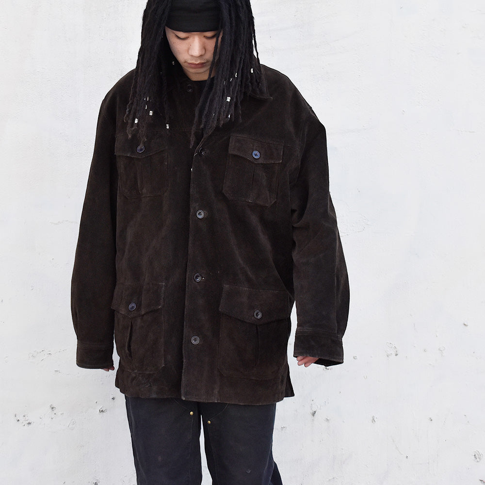 90's Old GAP スエードレザーコート 240213H