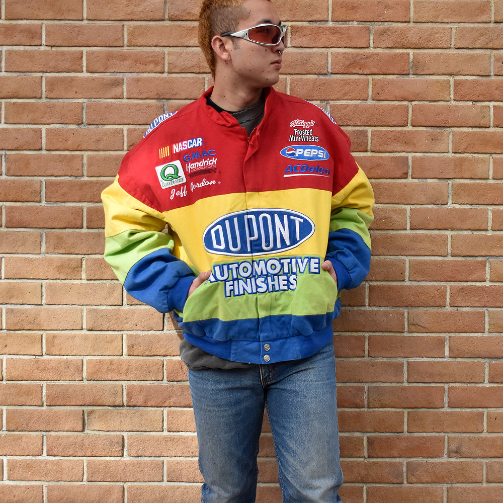 90’s～ Chase Authentics マルチボーダー コットン レーシングジャケット 250130H