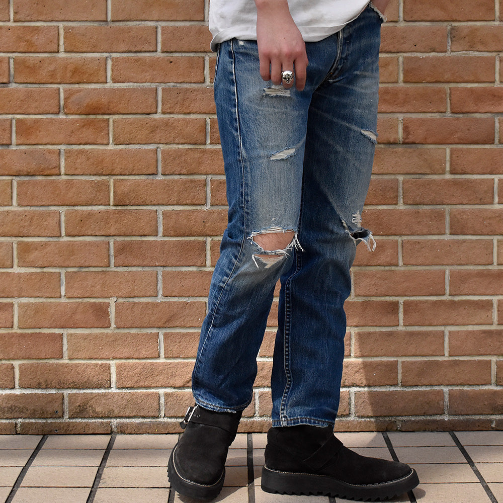 90's～ ヒゲ！ダメージ！ Levi's 501 デニムパンツ Euro製 240318H