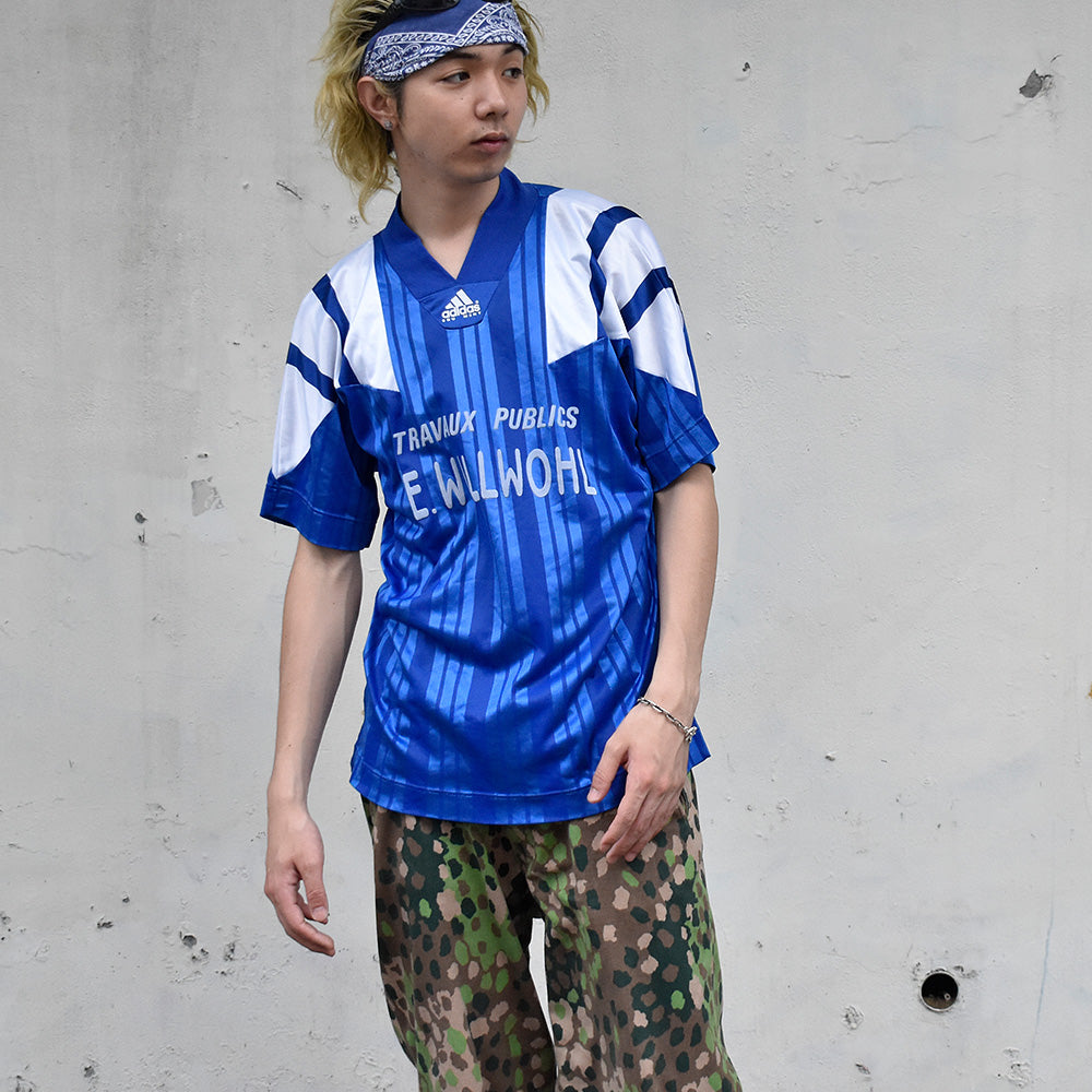 90's adidas EQUIPMENT フットボール サッカーシャツ 250630H