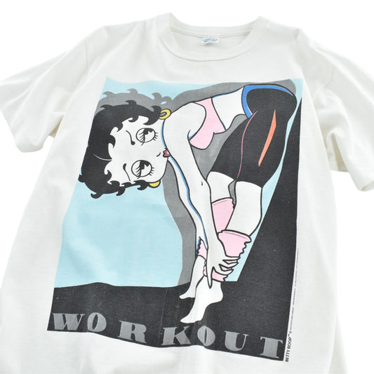 80's Betty Boop "WORKOUT" ベティブープ キャラT 260818H