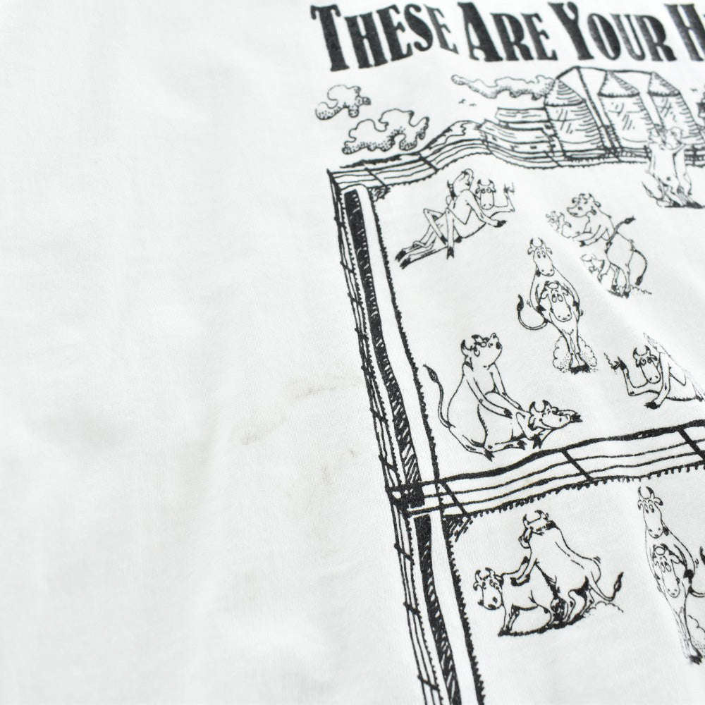 90's Pharmacia & Upjohn "THESE ARE YOUR HEIFERS" 発情牛 ジョーク Tシャツ 260828H