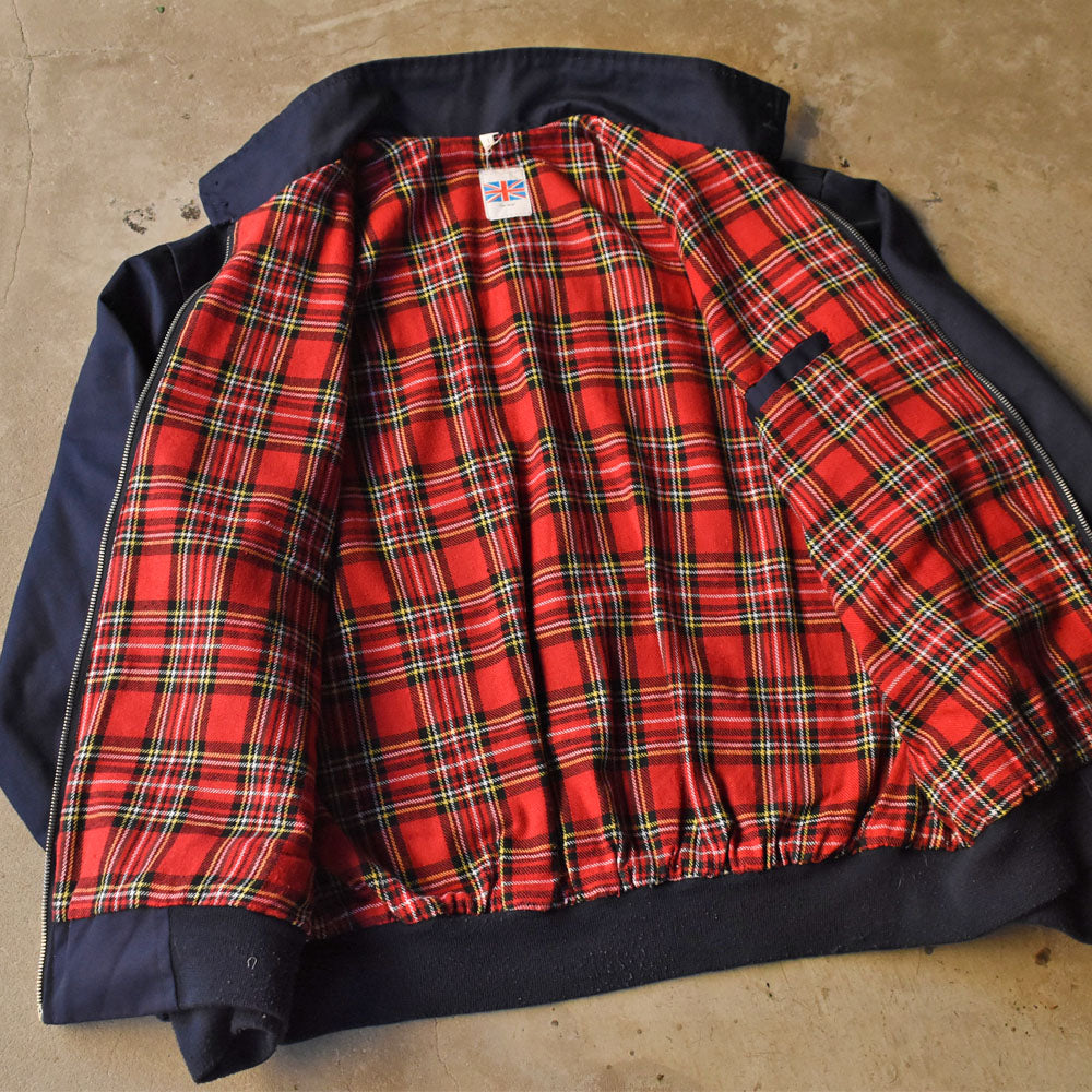 80’s Harrington Jacket  ネイビー × レッドタータンチェックライナー 250930H