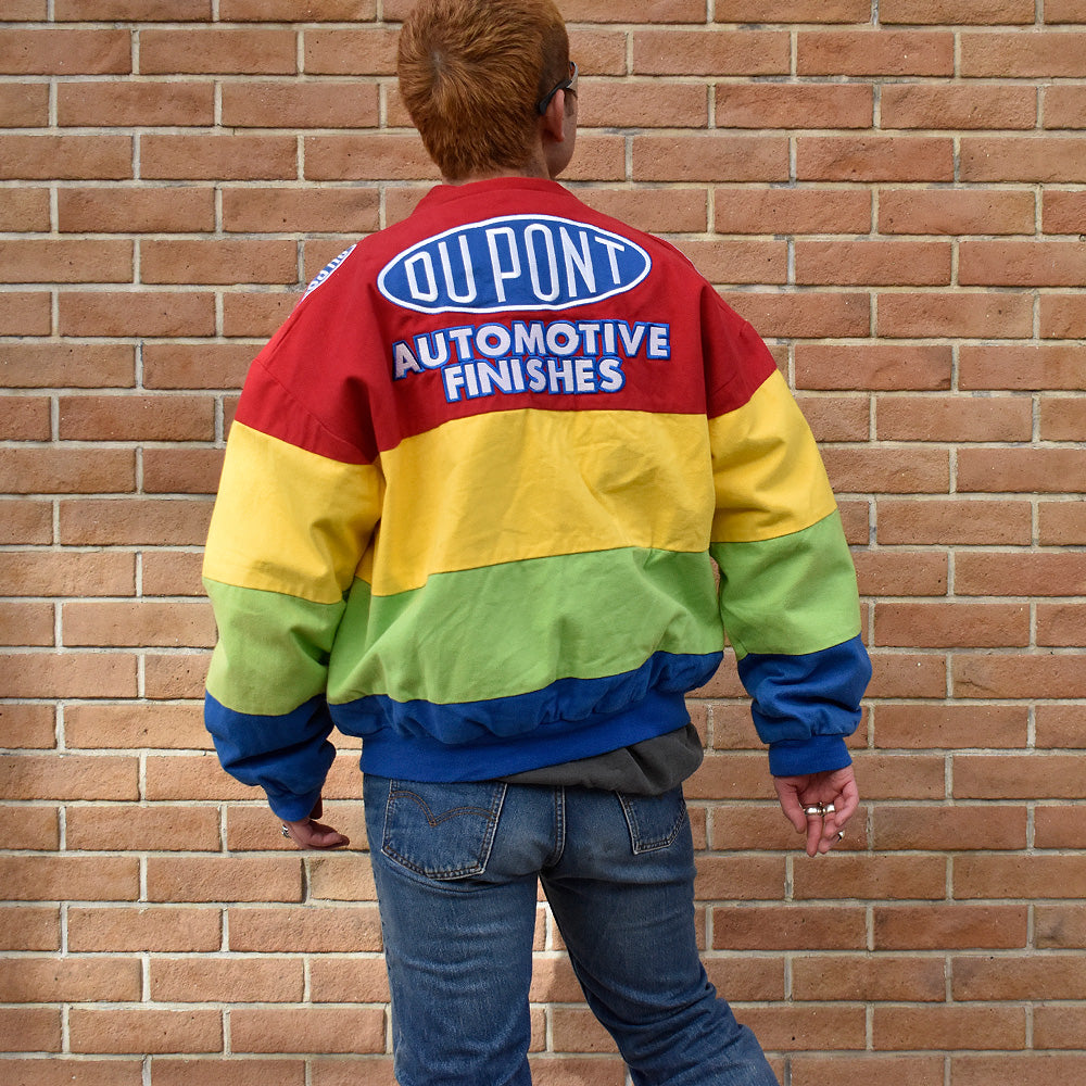 90’s～ Chase Authentics マルチボーダー コットン レーシングジャケット 250130H