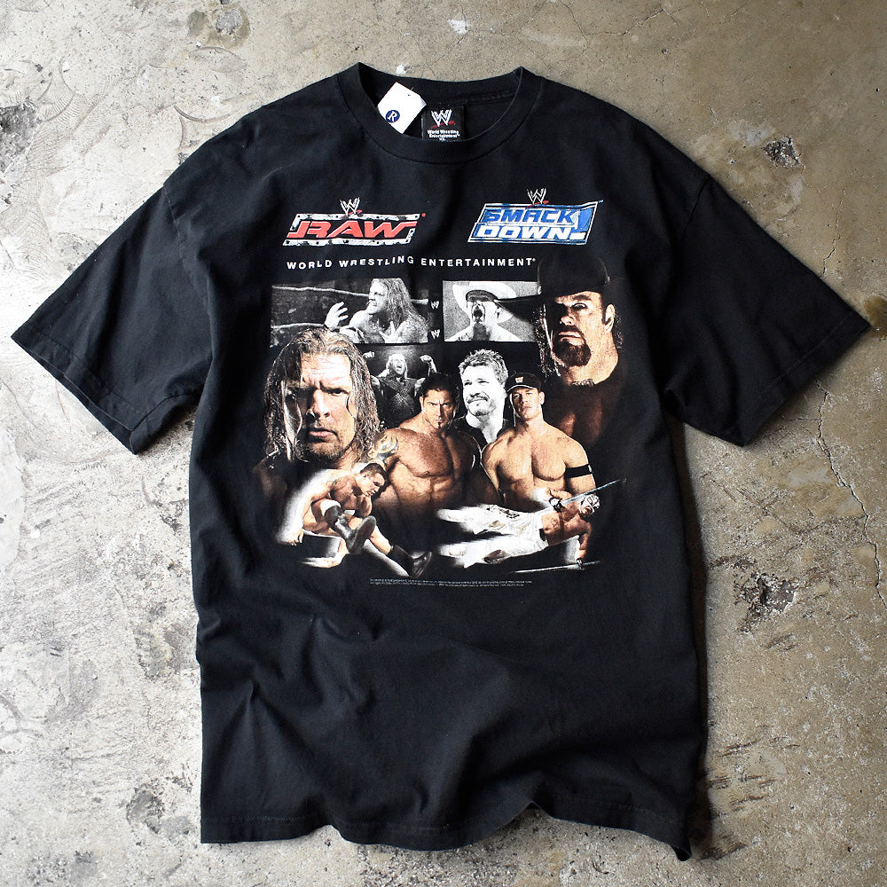 Y2K WWE “SmackDown” プロレス Tシャツ USA製 240623H