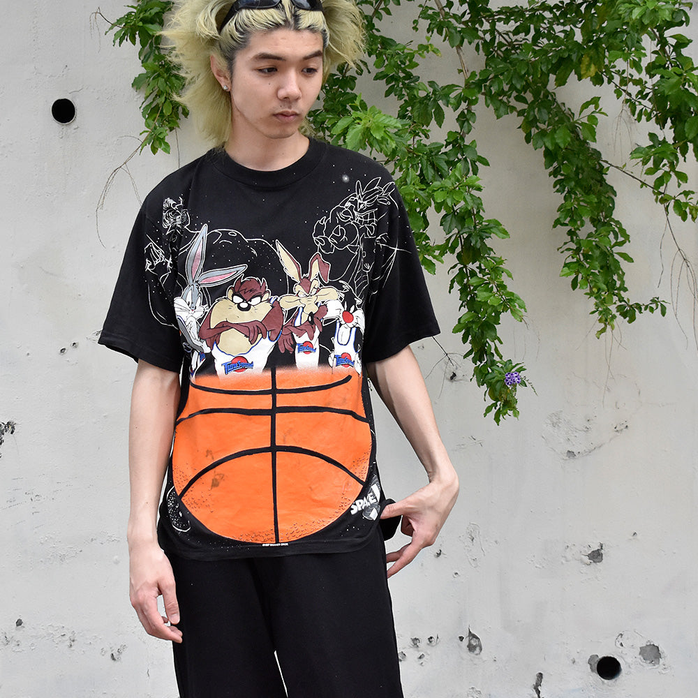 90's AOP！ “SPACE JAM“ Looney Tunes Tシャツ 250604H