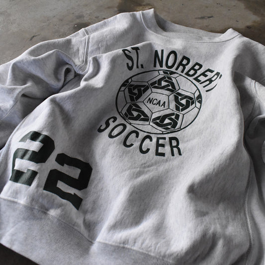 90’s GRAYBEAR “ST.NORBERT SOCCER #22” リバースタイプ スウェット USA製 240308