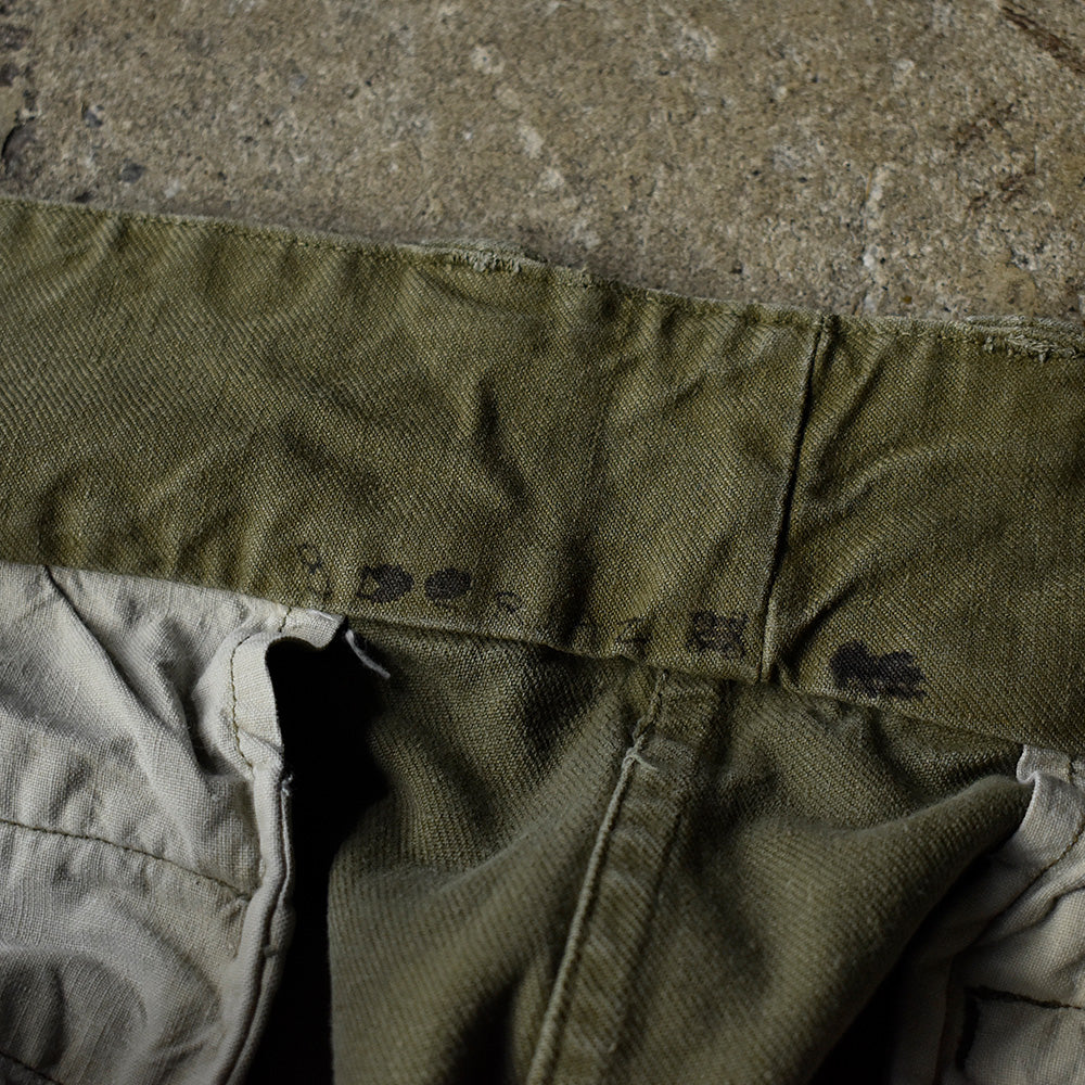 40's～ ダメージ！ French Army M-47 フィールドパンツ 前期型 231209H