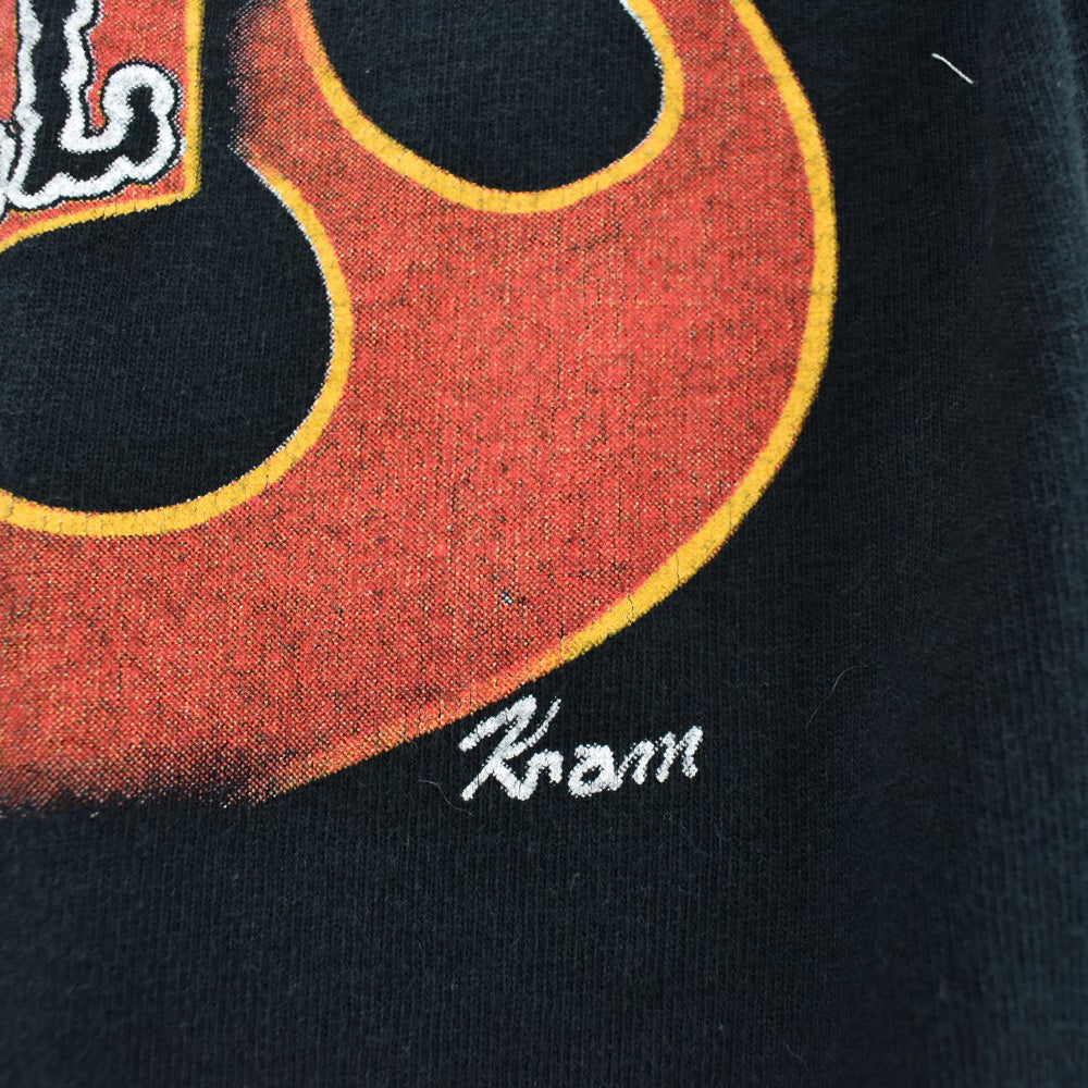 90's Ice Cream Man From Hell ファイヤーパターン スカル ロングスリーブTシャツ USA製 261002H