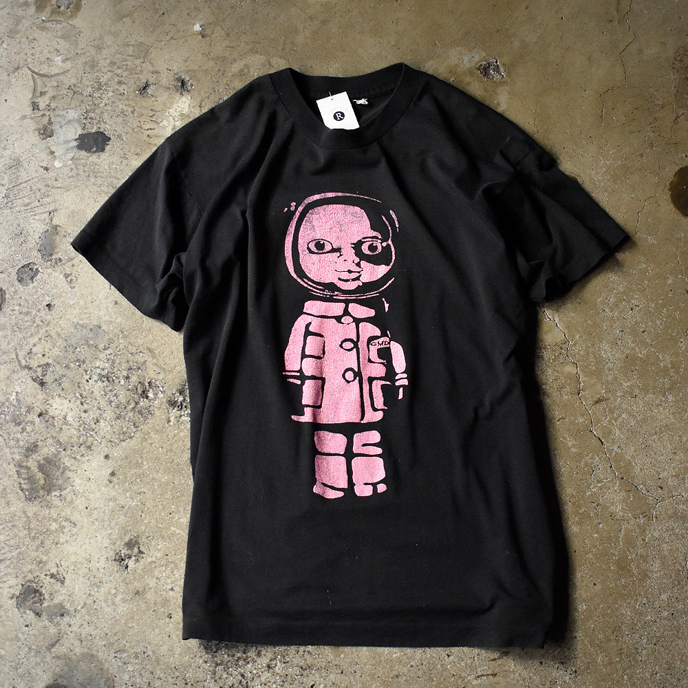 CUD Leggy Mambo ジャケットデザイン ピンクプリント Tシャツ 1990年 ブラック ヴィンテージ