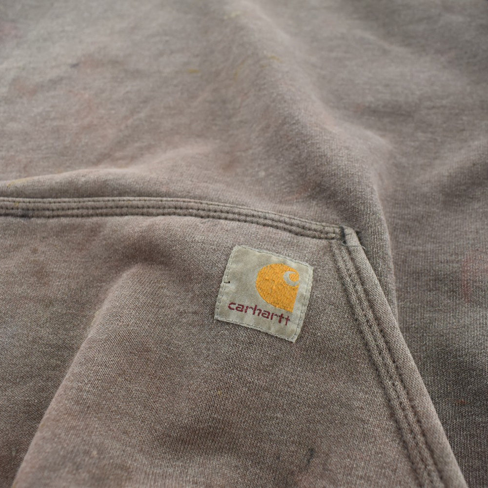 Y2K Carhartt 鬼フェード 袖ロゴ プルオーバーパーカー 260925H