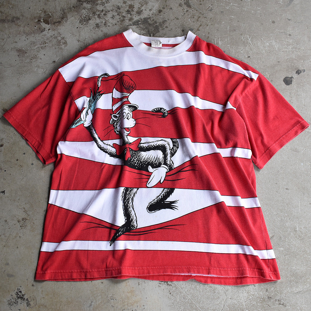 Y2K　Dr. Seuss/ドクター・スース ”The Cat in the Hat” AOP Tシャツ　USA製　230803