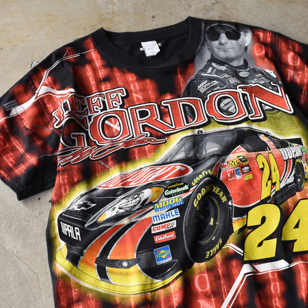Y2K NASCAR “#24 Jeff Gordon” AOP！ レーシング Tシャツ 250616
