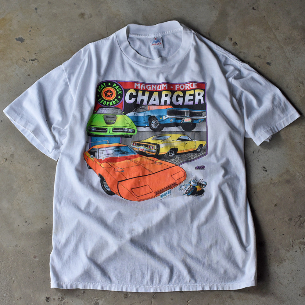 90’s　“MAGNUM・FORCE CHARGER” クラシックカー プリント Tシャツ　USA製　230612