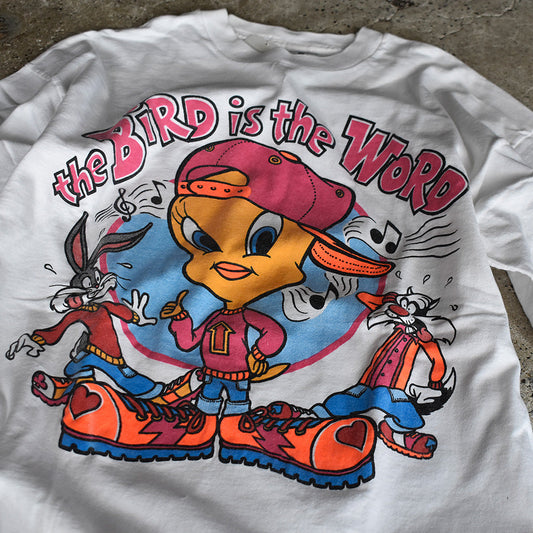90's Looney Tunes/ルーニー・テューンズ "the BIRD is the WORLD" Tee USA製 230820H