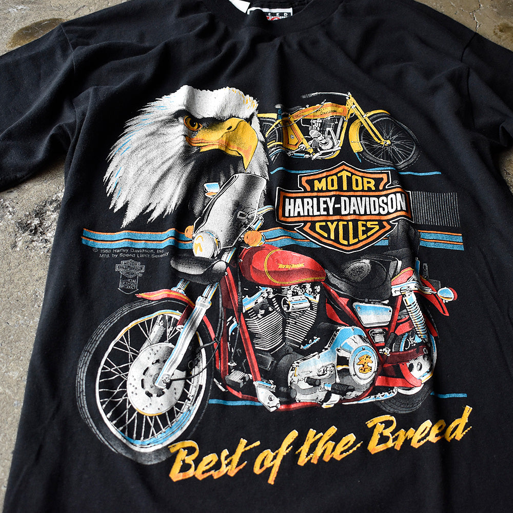 80's Harley Davidson “Best of the Breed” イーグル×ハーレー Tシャツ 240723H