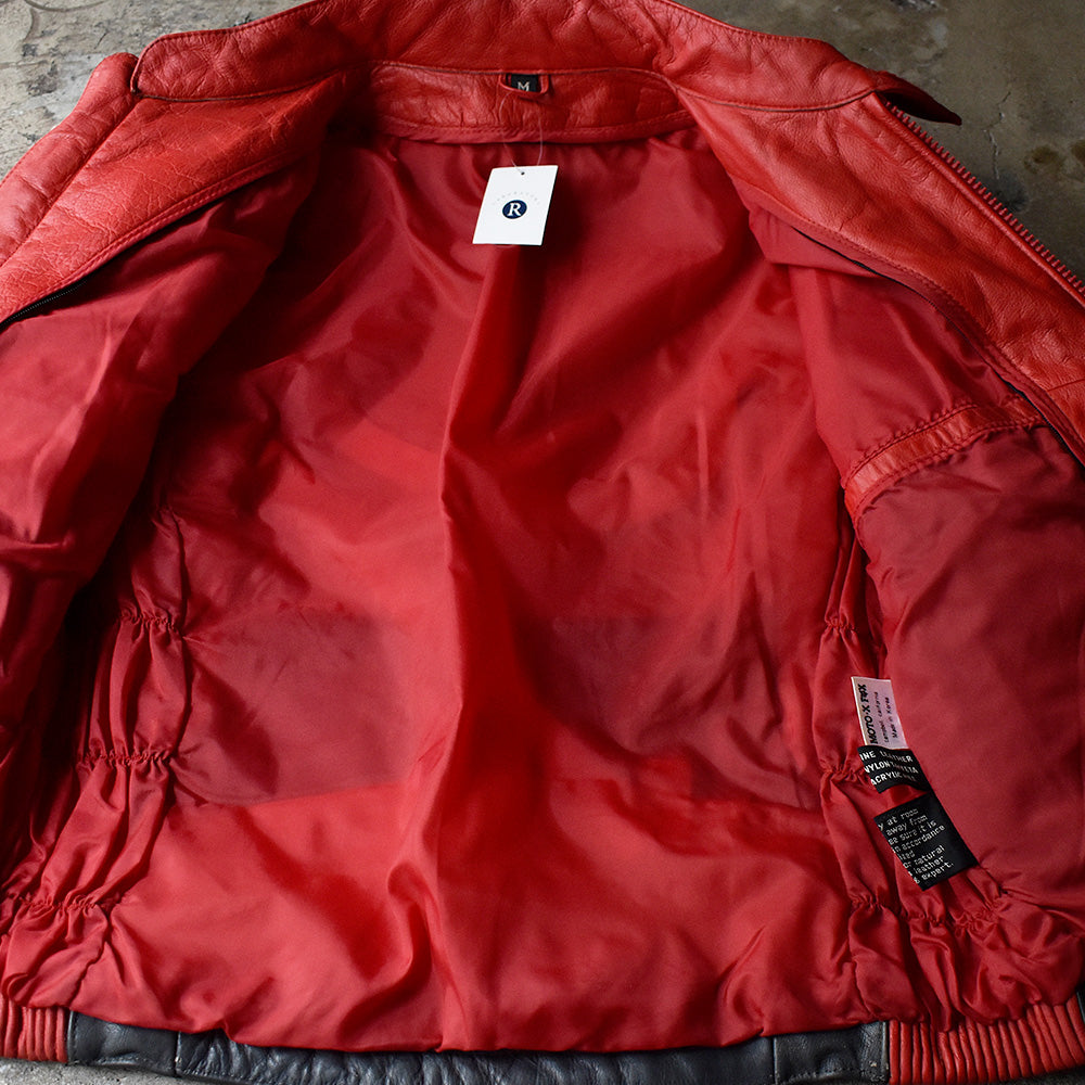 90's FOX Racing レザー レーシングジャケット 240408H