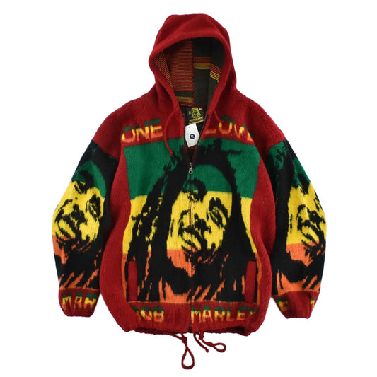 90's エクアドル製 Bob Marley ニット ジップパーカー 260310H