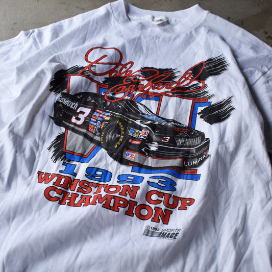 90's デッドストック! Dale Earnhardt #3 “1993 Winston Cup Champion” レーシングTシャツ USA製 230531