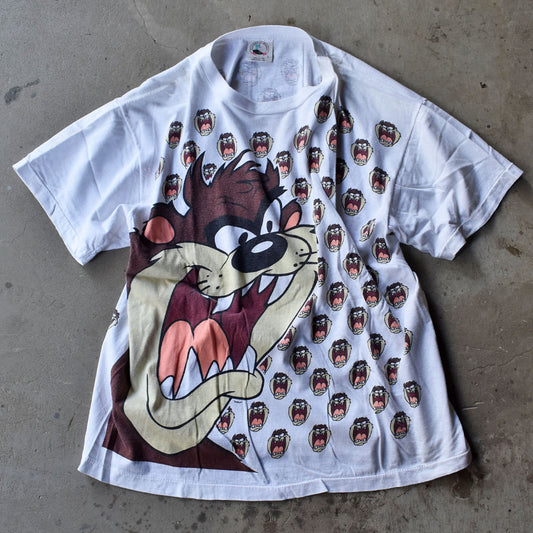 90’s Looney Tunes/ルーニー・テューンズ “Tasmanian Devil” 総柄 キャラTシャツ 230727