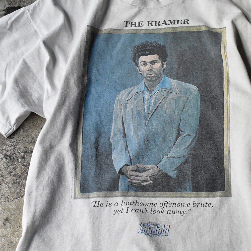 サインフェルド コズモ・クレイマー 肖像画プリント Tシャツ 1993年 ヴィンテージ