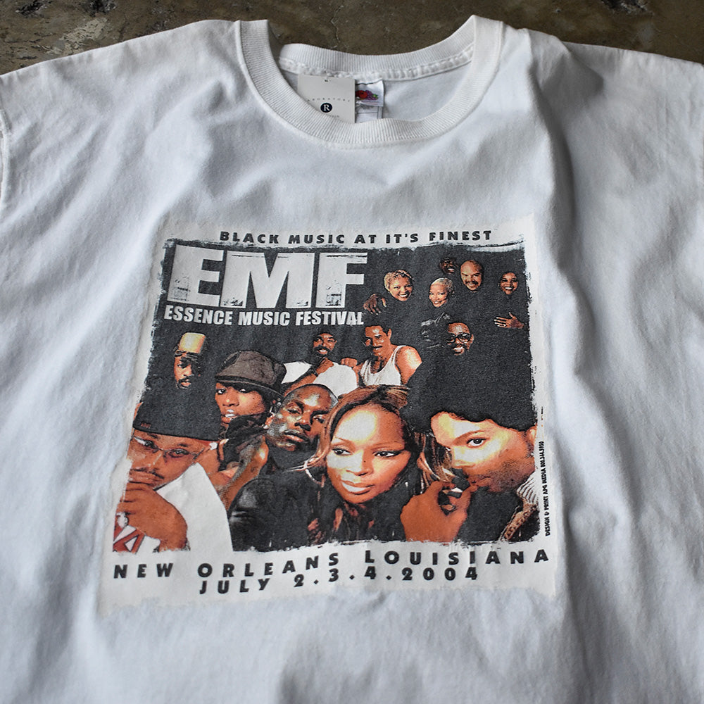 エッセンス・ミュージック・フェスティバル 2004 アーティストフォト ノースリーブTシャツ 両袖カットオフ 古着