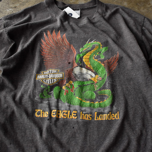 80's Harley-Davidson “イーグル×ドラゴン” バイク Tシャツ 250820H