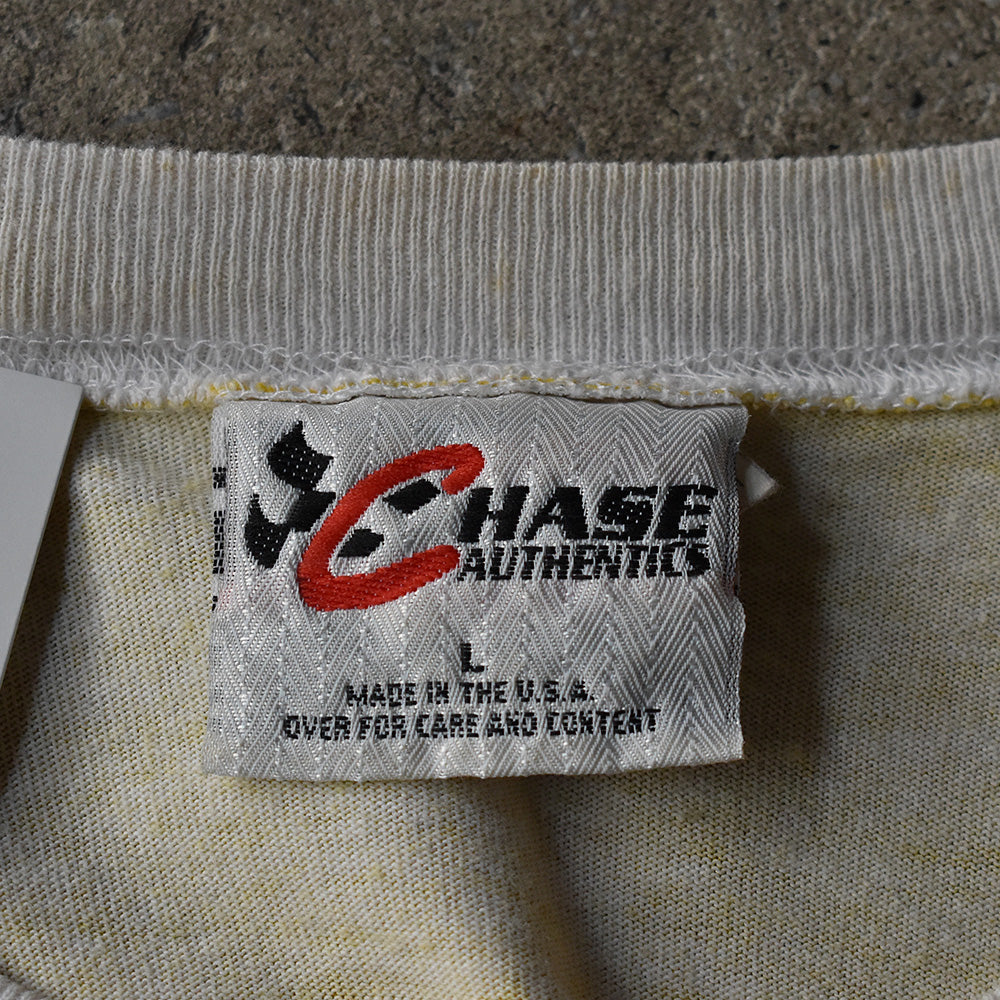 90's　CHASE authentics　AOP！　Racing Tee　USA製　230512H