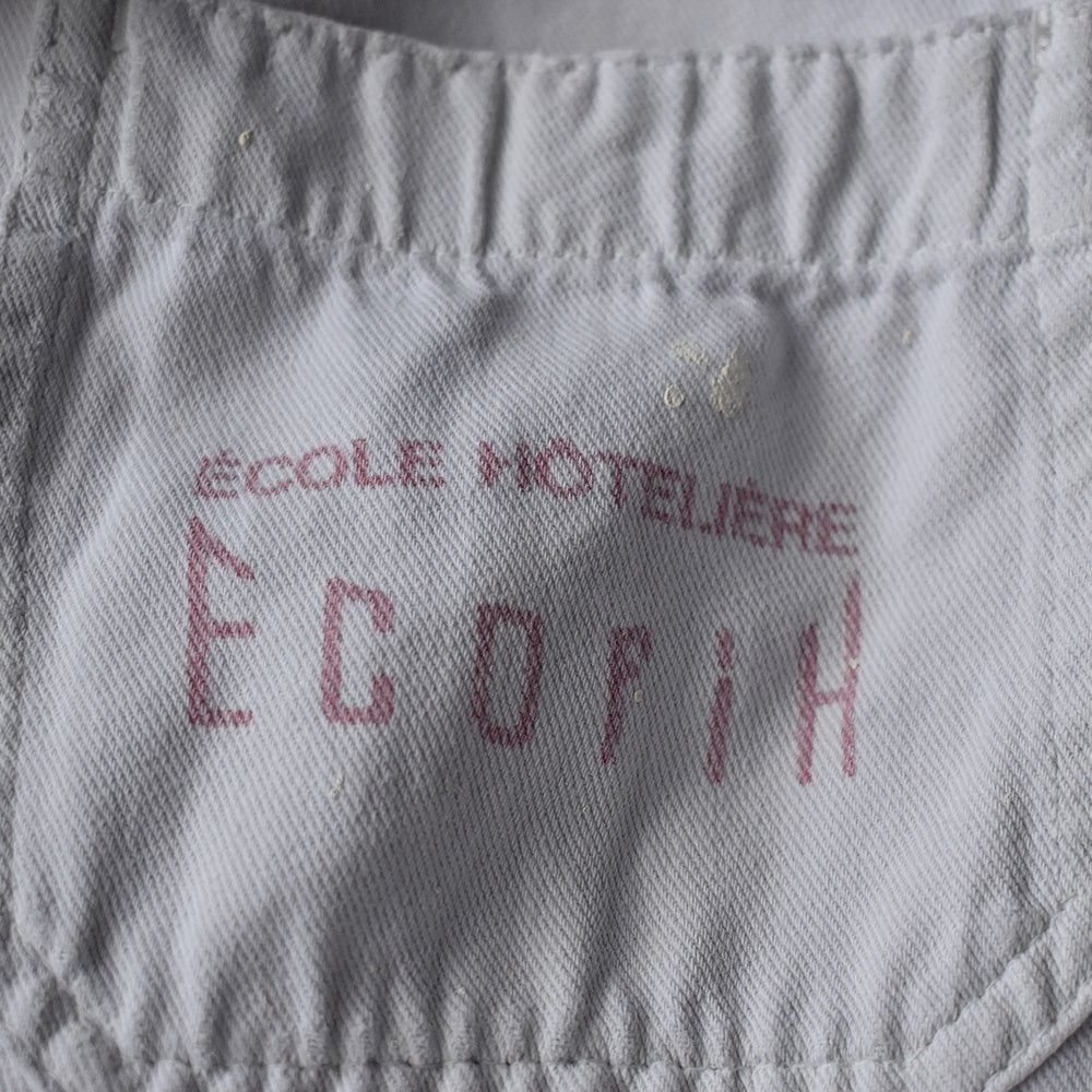 70's～ ペンキ！ ダメージ！ “ecole hôtelière ecofih” ユーロワーク アトリエコート France製 250801H