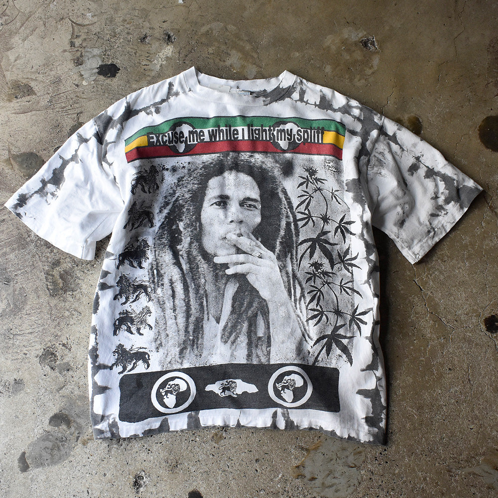 90's AOP！ BOB MARLEY “EXCUSE ME WHILE I LIGHT MY SPLIFF“ Tシャツ 250601H