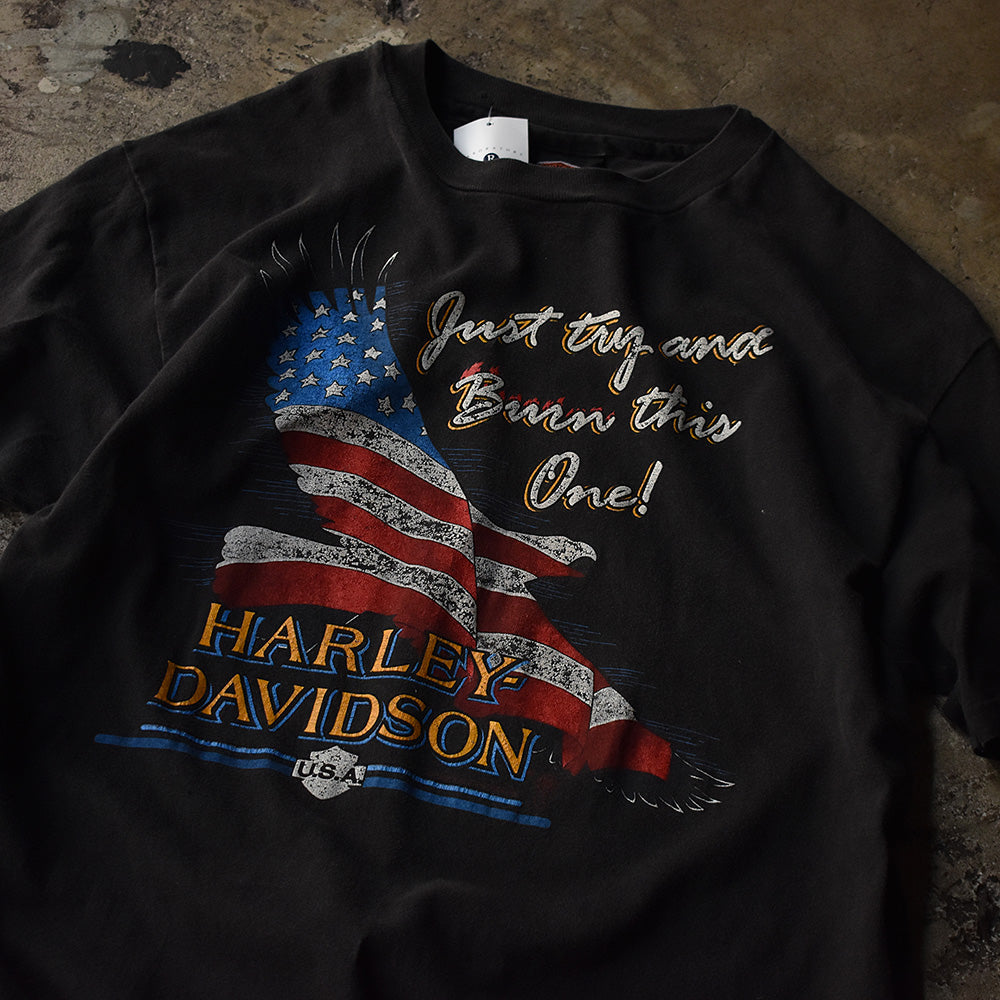 80's　Harley-Davidson/ハーレー・ダビッドソン　星条旗イーグル！ Tee　230602H