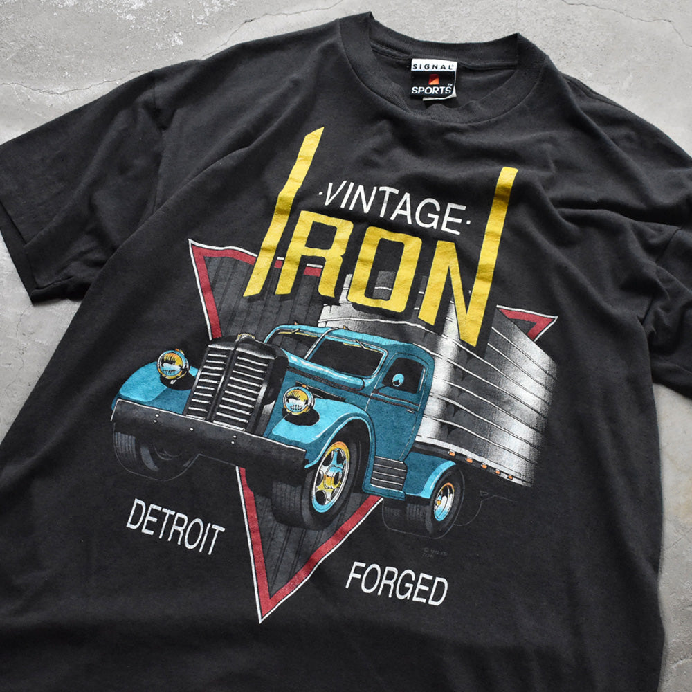90's “VINTAGE IRON” トラック Tシャツ USA製 240817