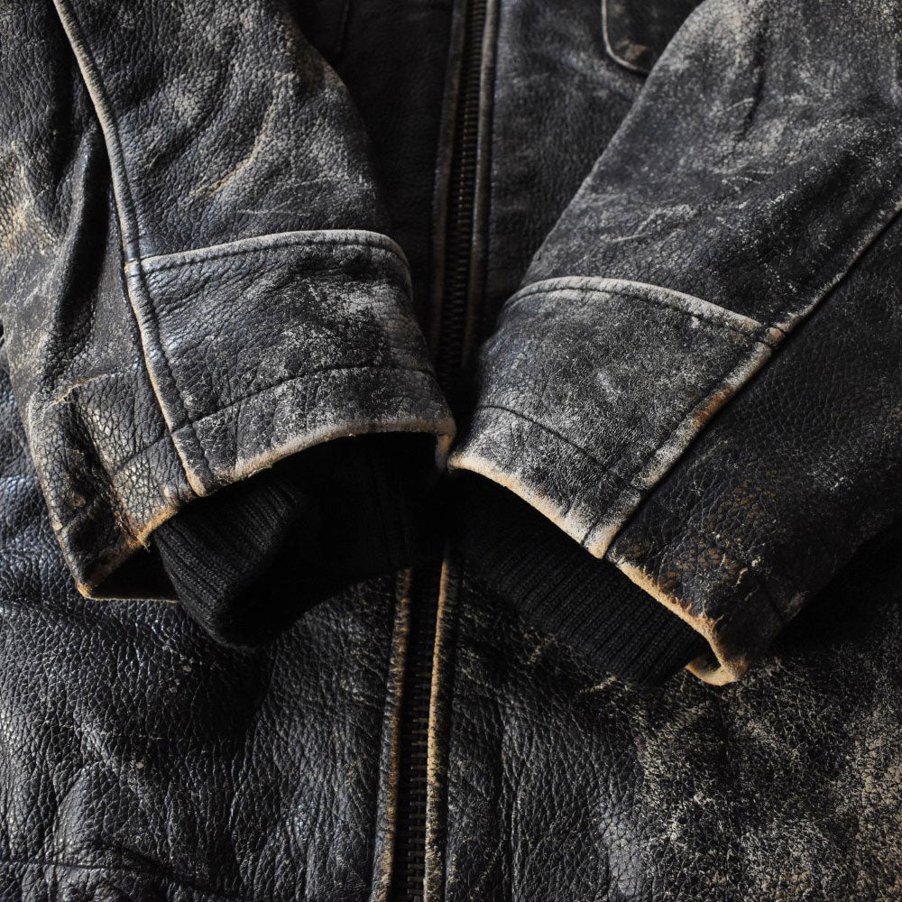 90’s GAP ポリスマン レザージャケット 鬼フェード 251111H