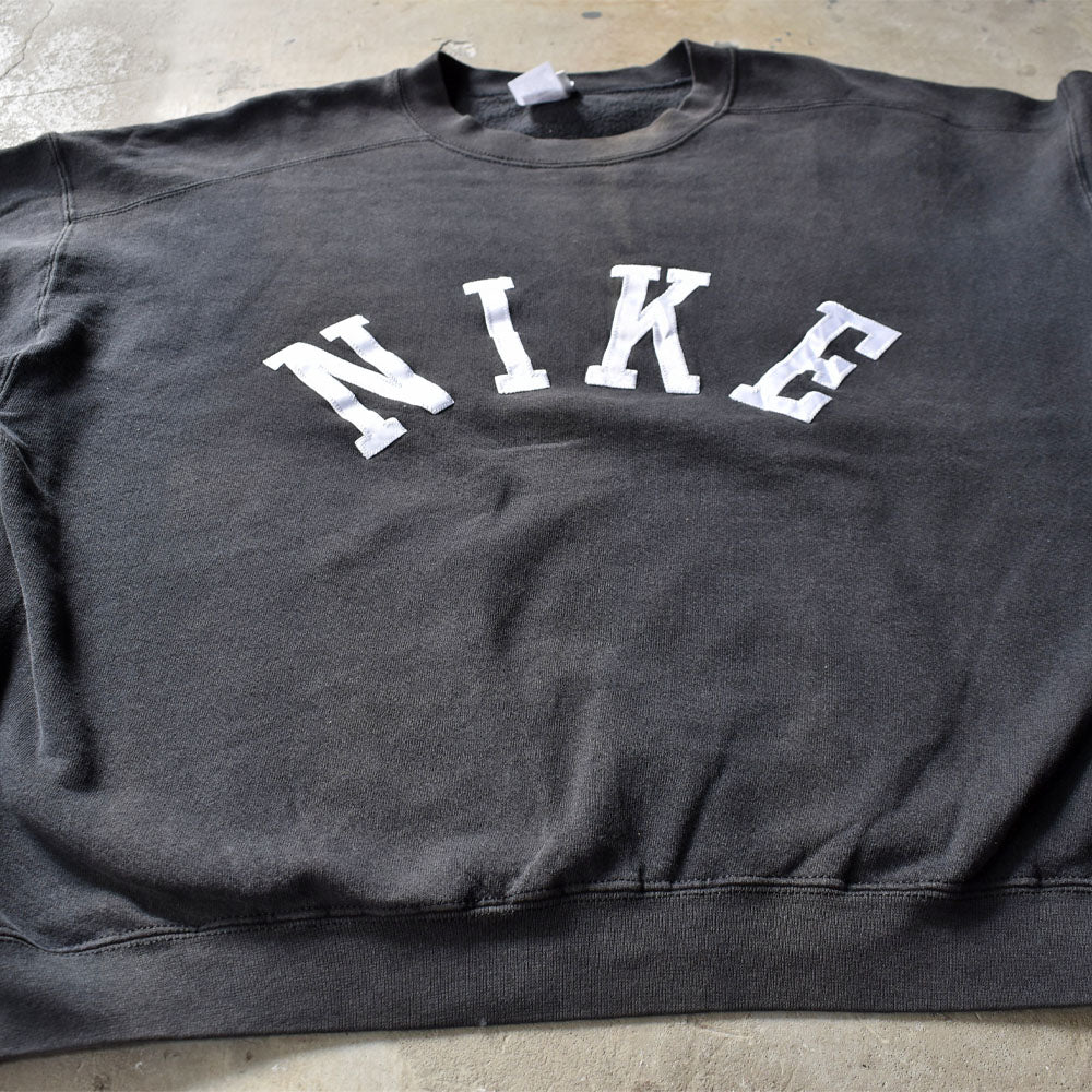 90’s NIKE ロゴ ワッペン刺繍 スウェット USA製 231106