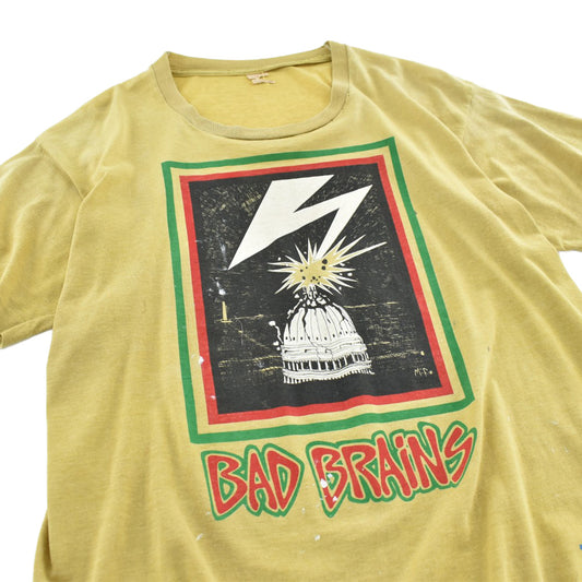 80's BAD BRAINS "Capitol" 1st アルバム 稲妻 ハードコア ロックTシャツ 260619H