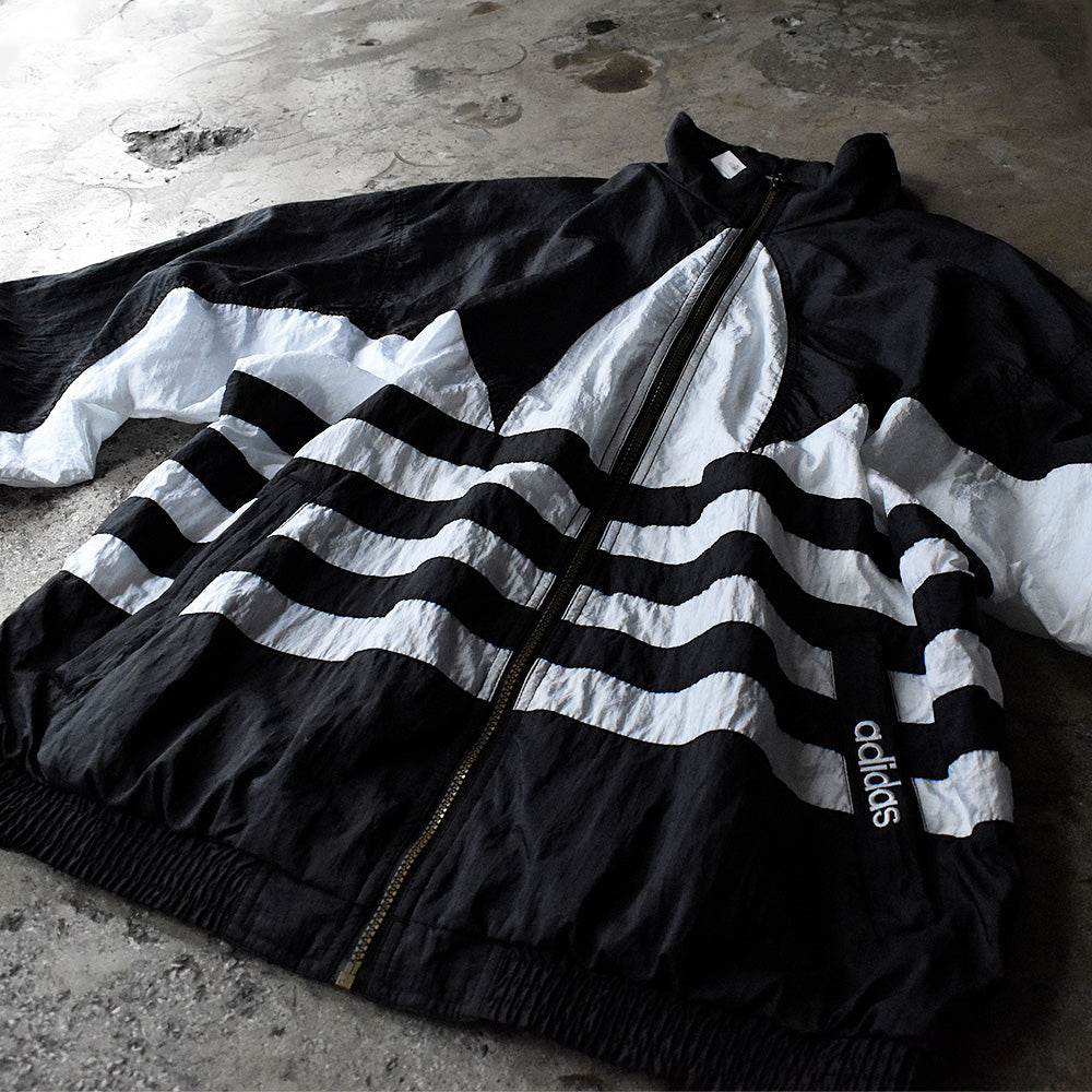 80's～ adidas big！トレフォイルロゴ ナイロンジャケット 231005H