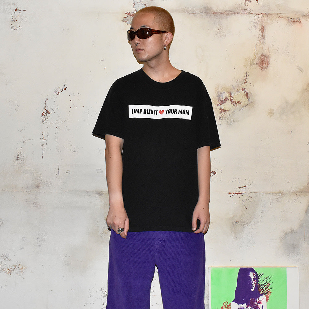 Y2K Limp Bizkit “Limp Bizkit LOVE YOUR MOM” Tシャツ 241010H
