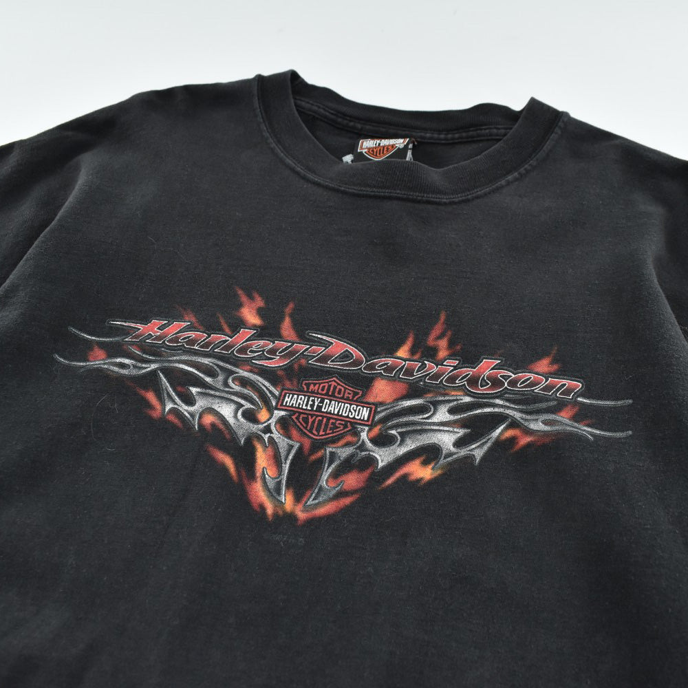 Y2K Harley-Davidson トライバルフレーム ロングスリーブTシャツ USA製 260421H
