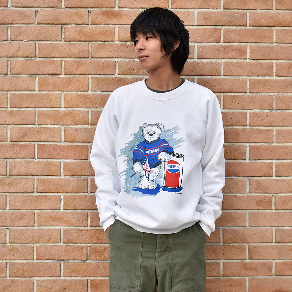 90's “PEPSI” シロクマ スウェット USA製 240212H
