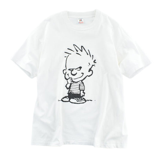 90's Calvin and Hobbes キャラクターTシャツ USA製 260811H