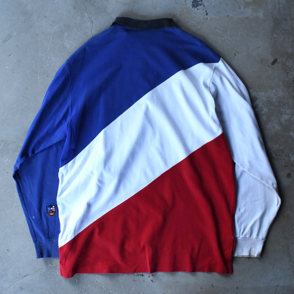 90’s Polo Ralph Lauren “SUICIDE SKI” トリコロール ラガーシャツ 251226H