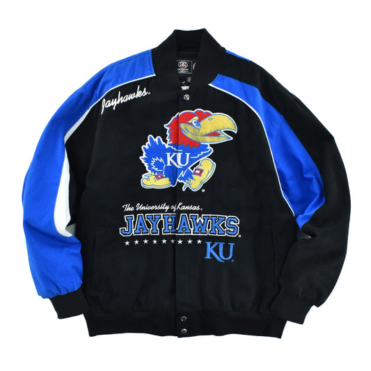 90's University of Kansas JAYHAWKS レーシングスタジャン 260310H
