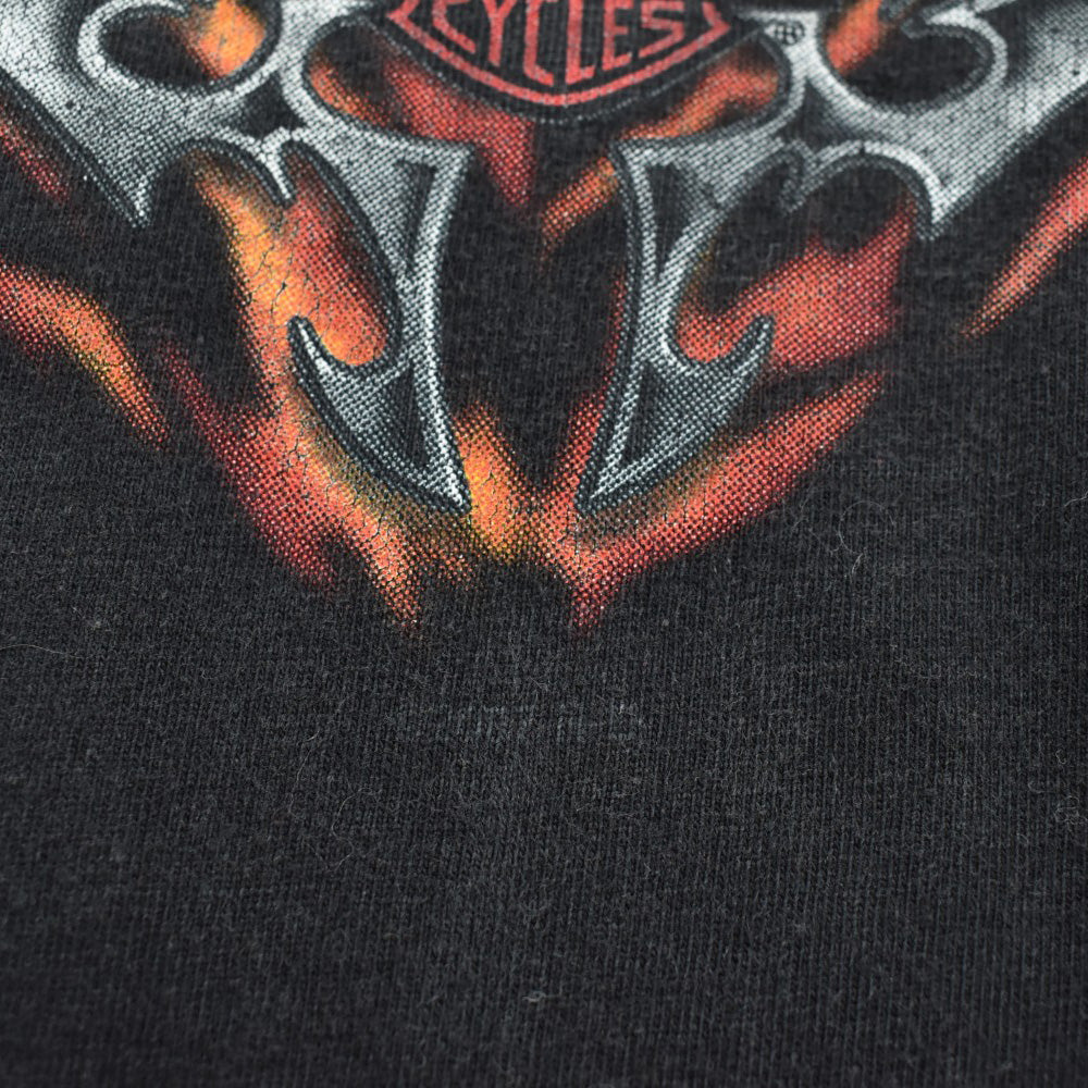 Y2K Harley-Davidson トライバルフレーム ロングスリーブTシャツ USA製 260421H