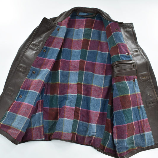 70's~ フランス製 "Le Corbusier" コルビジェ レザージャケット 茶 260220H