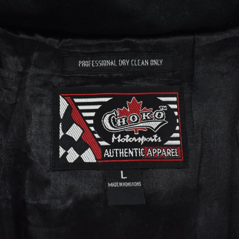 90's CHOKO "Snap-on Racing" チェッカーフラッグ レーシングジャケット 260918H