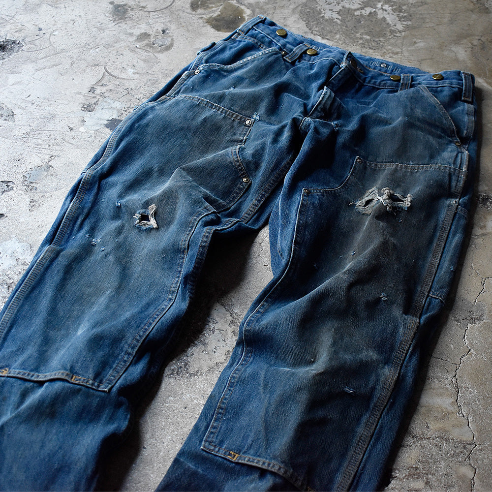 ダメージ！ Carhartt ダブルニー デニム ペインターパンツ 240502H