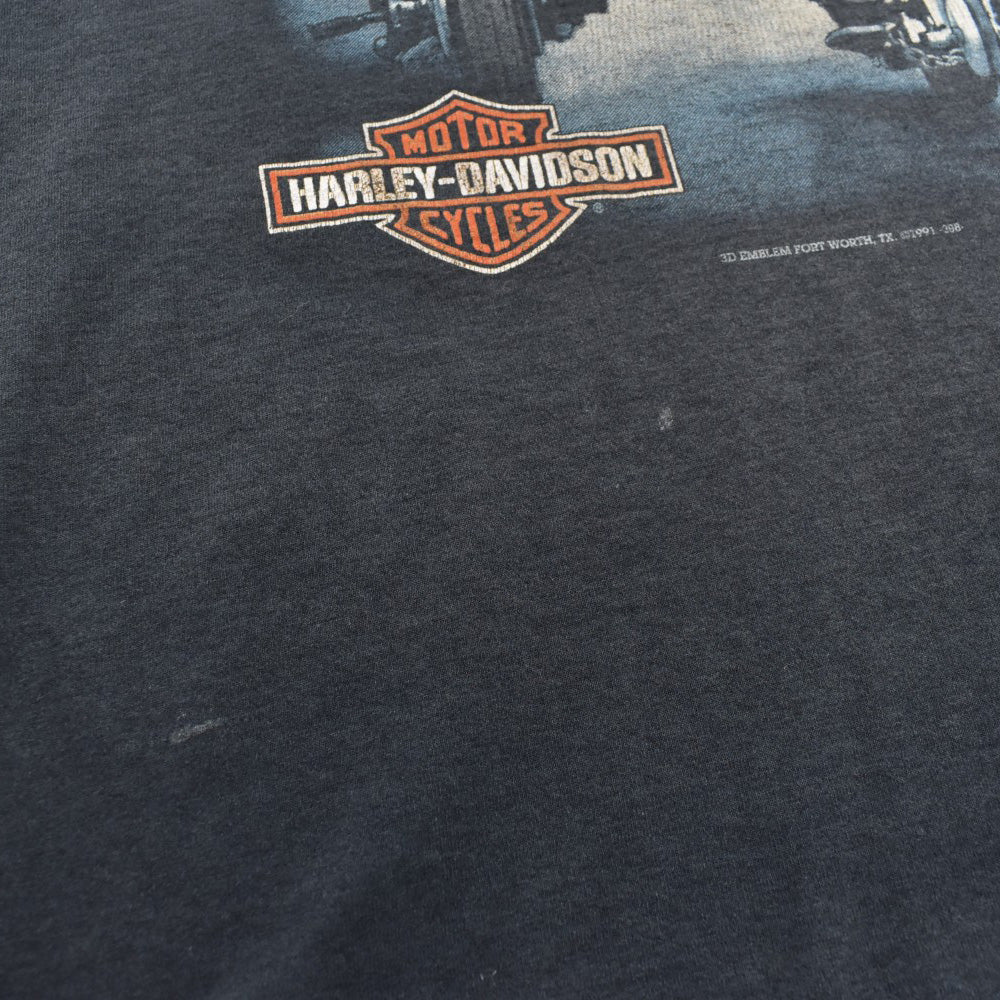 90's HARLEY-DAVIDSON / 3D EMBLEM "Rolling Thunder" ハーレーT 260623H